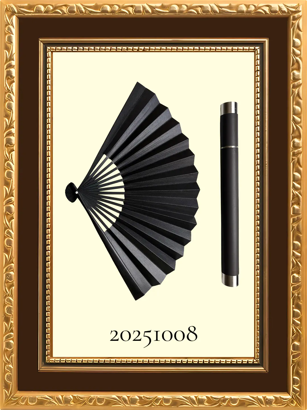 江戸革扇子 烏羽（からすば）｜江戸扇子×レザー